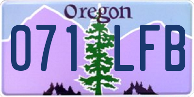 OR license plate 071LFB