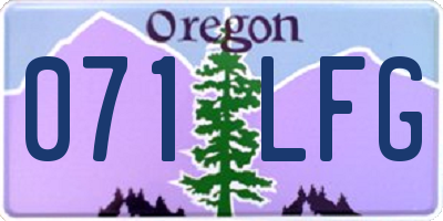 OR license plate 071LFG
