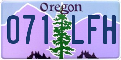 OR license plate 071LFH