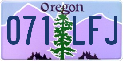 OR license plate 071LFJ