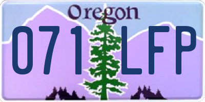 OR license plate 071LFP