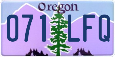OR license plate 071LFQ