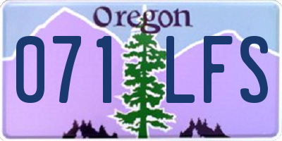 OR license plate 071LFS