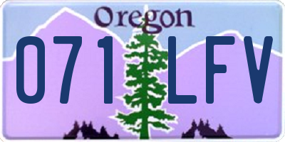 OR license plate 071LFV