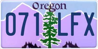 OR license plate 071LFX