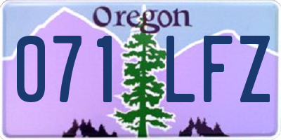 OR license plate 071LFZ