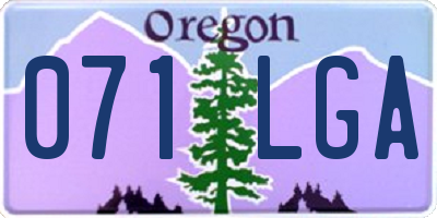 OR license plate 071LGA