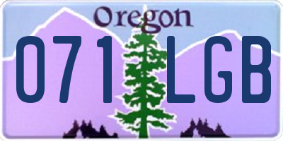 OR license plate 071LGB