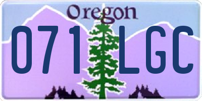 OR license plate 071LGC