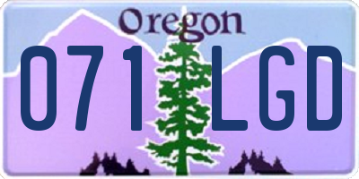 OR license plate 071LGD