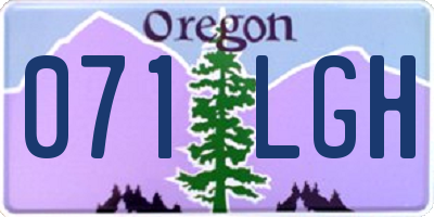 OR license plate 071LGH
