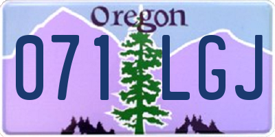 OR license plate 071LGJ