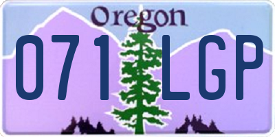 OR license plate 071LGP