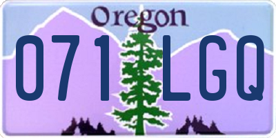 OR license plate 071LGQ