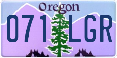 OR license plate 071LGR