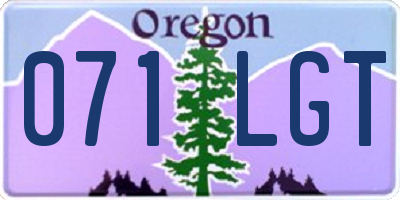 OR license plate 071LGT