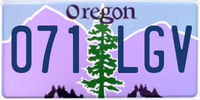 OR license plate 071LGV