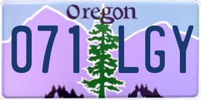 OR license plate 071LGY