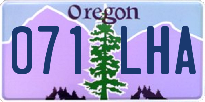 OR license plate 071LHA