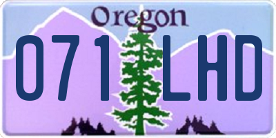 OR license plate 071LHD