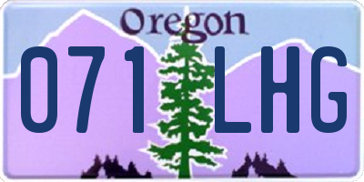 OR license plate 071LHG