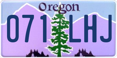 OR license plate 071LHJ