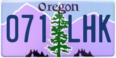 OR license plate 071LHK