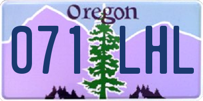 OR license plate 071LHL