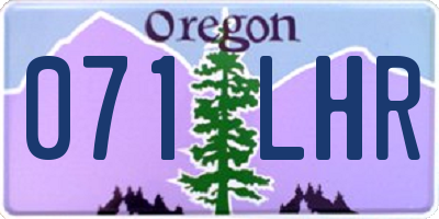 OR license plate 071LHR