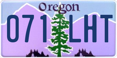 OR license plate 071LHT