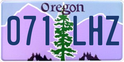 OR license plate 071LHZ