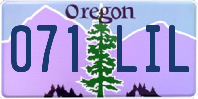 OR license plate 071LIL