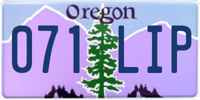 OR license plate 071LIP
