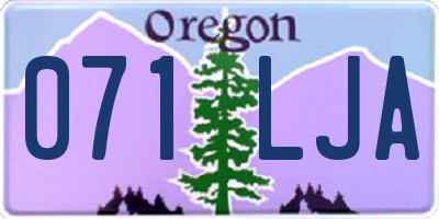 OR license plate 071LJA