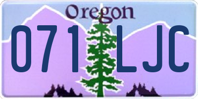 OR license plate 071LJC