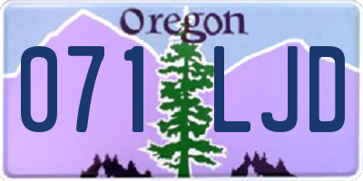 OR license plate 071LJD