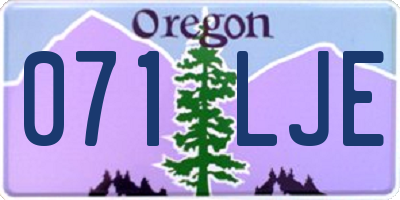 OR license plate 071LJE