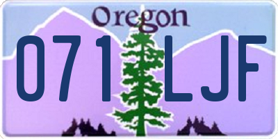 OR license plate 071LJF
