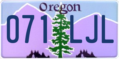 OR license plate 071LJL