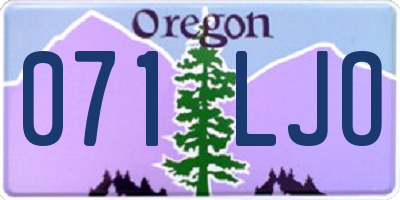 OR license plate 071LJO