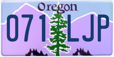 OR license plate 071LJP