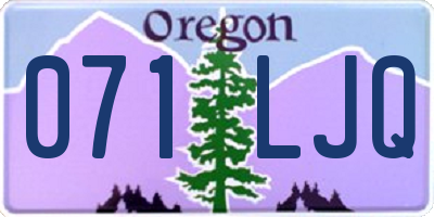 OR license plate 071LJQ