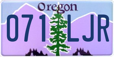 OR license plate 071LJR