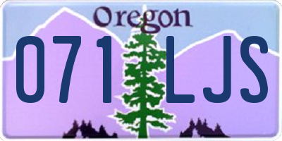 OR license plate 071LJS