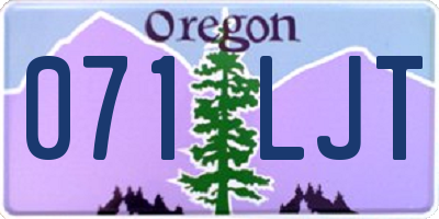 OR license plate 071LJT