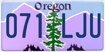 OR license plate 071LJU