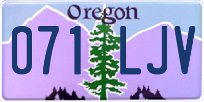 OR license plate 071LJV