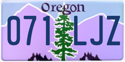 OR license plate 071LJZ