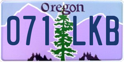 OR license plate 071LKB
