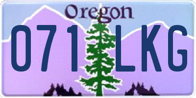 OR license plate 071LKG